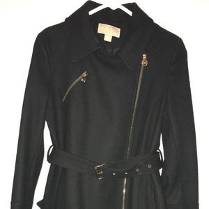 Michael Kors Black with gold accents Pea Coat